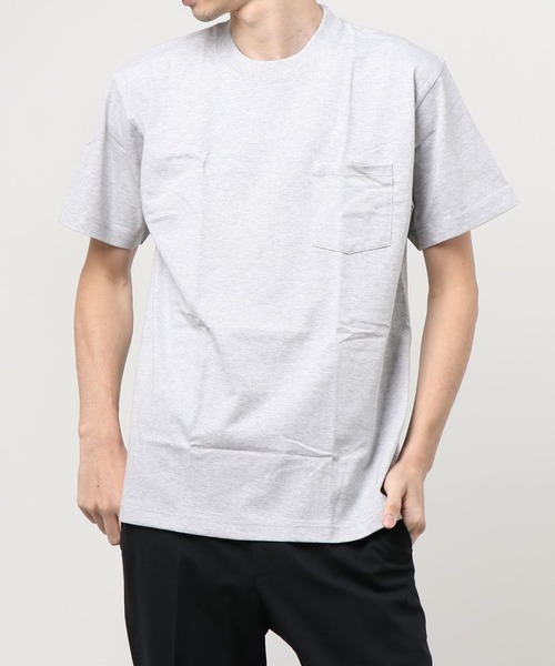 HANES（ヘインズ）の「【0】【Hanes/ヘインズ】 BEEFY-T 1P ポケットTシャツ（Tシャツ/カットソー・メンズ・グレー/ブラック/ホワイト/ネイビー/オリーブ/レッド/グリーン・M/L/XL/S）」の12枚目の写真