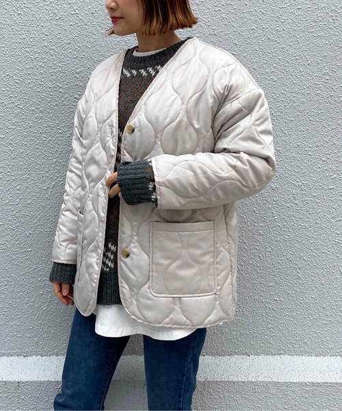 PICCIN(ピッチン)の「ライナー付きジャージーメルトンコート(その他アウター・レディース・キャメル/モカ/グレイッシュベージュ/ベージュ・M)」の10枚目の写真