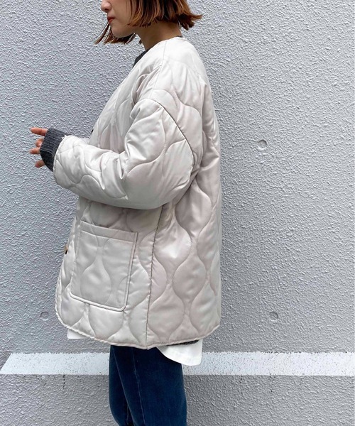 PICCIN(ピッチン)の「ライナー付きジャージーメルトンコート(その他アウター・レディース・キャメル/モカ/グレイッシュベージュ/ベージュ・M)」の12枚目の写真