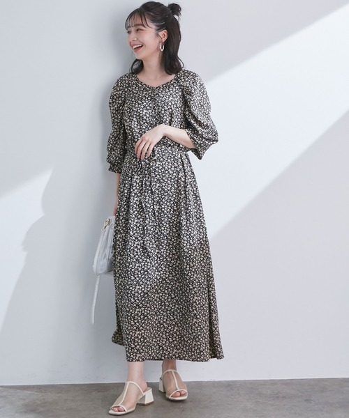 セール フラワープリントパワショルワンピース ワンピース Vis ビス のファッション通販 Zozotown