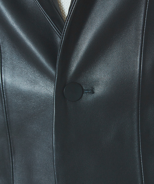 5351 POUR LES HOMMES(ゴーサンゴーイチプールオム)の「ピークドラペル レザー ジャケット(ライダースジャケット・メンズ・ブラック・44/46/48)」の9枚目の写真