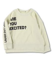 裾スリットロゴトレーナー