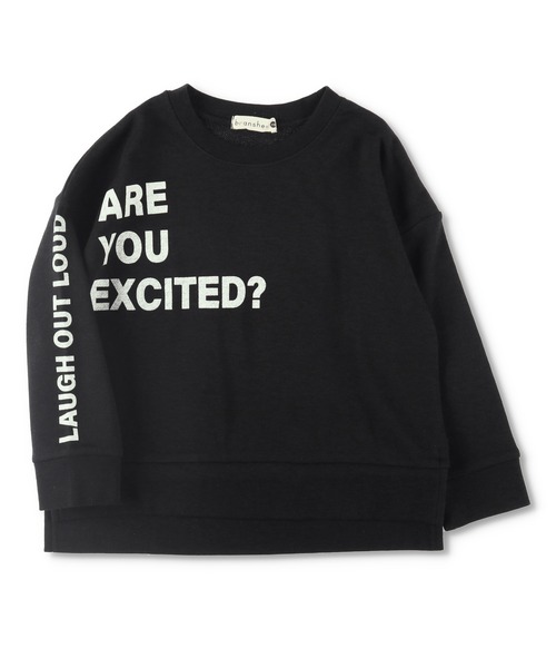 BRANSHES(ブランシェス)の「裾スリットロゴトレーナー(スウェット・キッズ・ブラック/アイボリー/カーキ・110cm/120cm/140cm/130cm/100cm)」の2枚目の写真