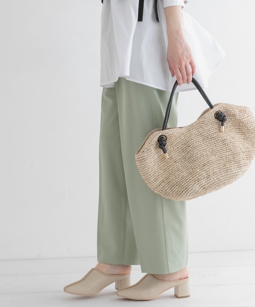 URBAN RESEARCH Sonny Label（アーバンリサーチサニーレーベル）の「セミワイドカラータックパンツ（その他パンツ・レディース・アイボリー/ピンク系その他/ミント・36/38）」の3枚目の写真