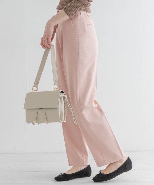 URBAN RESEARCH Sonny Label（アーバンリサーチサニーレーベル）の「セミワイドカラータックパンツ（その他パンツ・レディース・アイボリー/ピンク系その他/ミント・36/38）」の18枚目の写真
