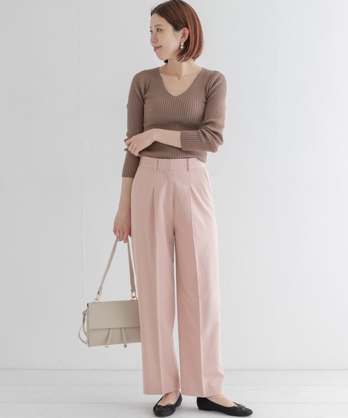 URBAN RESEARCH Sonny Label（アーバンリサーチサニーレーベル）の「セミワイドカラータックパンツ（その他パンツ・レディース・アイボリー/ピンク系その他/ミント・36/38）」の17枚目の写真