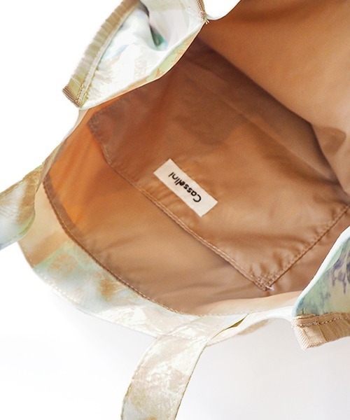 Casselini(キャセリーニ)の「コラージュプリントトート(エコバッグ/サブバッグ・レディース・ブラウン/ミント/ピンク/オレンジ・FREE)」の5枚目の写真