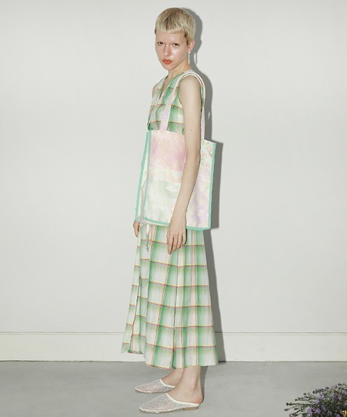 Casselini(キャセリーニ)の「コラージュプリントトート(エコバッグ/サブバッグ・レディース・ブラウン/ミント/ピンク/オレンジ・FREE)」の19枚目の写真