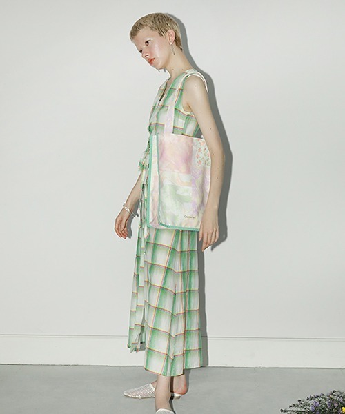 Casselini(キャセリーニ)の「コラージュプリントトート(エコバッグ/サブバッグ・レディース・ブラウン/ミント/ピンク/オレンジ・FREE)」の14枚目の写真