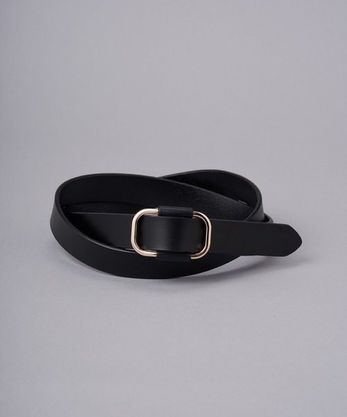 CIAOPANIC（チャオパニック）の「ピンレスレザーベルト（ベルト・レディース・ブラック/ダークブラウン・FREE）」の2枚目の写真