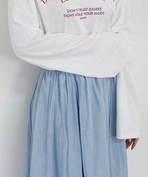 MODE ROBE（モードローブ）の「シアーフレアスカート（スカート・レディース・ホワイト/ブルー・FREE）」の21枚目の写真