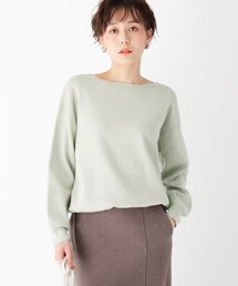 OPAQUE.CLIP | 【エマール検証済】Lux organic cotton ボートネックニット【WEB限定サイズ】(ニット/セーター)