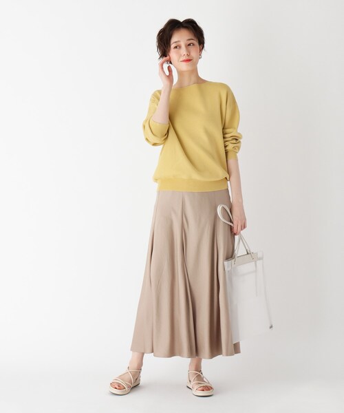 OPAQUE.CLIP(オペークドットクリップ)の「◆【エマール検証済】Lux organic cotton ボートネックニット【WEB限定サイズ】(ニット/セーター・レディース・ブラック/オフホワイト/オリーブ/マスタード/ライトパープル/ガンメタ/ダークグリーン・40/38/42/36/34)」の8枚目の写真