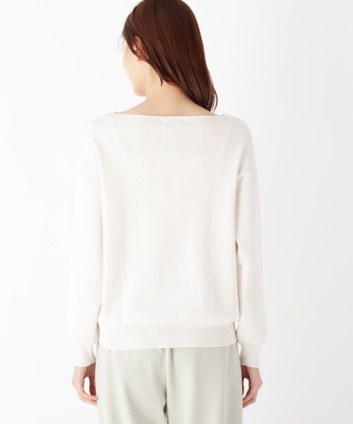 OPAQUE.CLIP(オペークドットクリップ)の「◆【エマール検証済】Lux organic cotton ボートネックニット【WEB限定サイズ】(ニット/セーター・レディース・ブラック/オフホワイト/オリーブ/マスタード/ライトパープル/ガンメタ/ダークグリーン・40/38/42/36/34)」の11枚目の写真