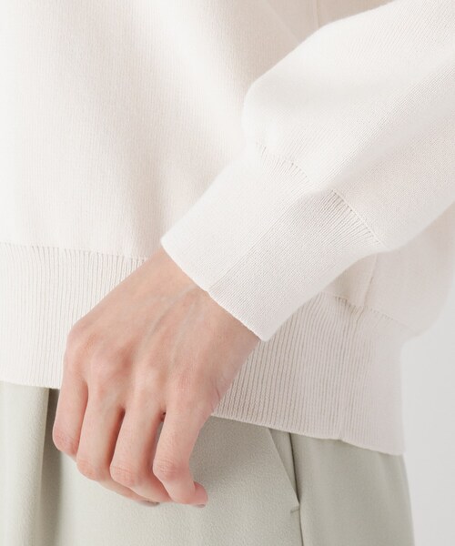 OPAQUE.CLIP(オペークドットクリップ)の「◆【エマール検証済】Lux organic cotton ボートネックニット【WEB限定サイズ】(ニット/セーター・レディース・ブラック/オフホワイト/オリーブ/マスタード/ライトパープル/ガンメタ/ダークグリーン・40/38/42/36/34)」の20枚目の写真