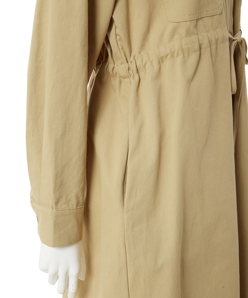 fifth(フィフス)の「ダブルポケットミリタリーワンピース(シャツワンピース・レディース・ベージュ/カーキ・MEDIUM)」の5枚目の写真