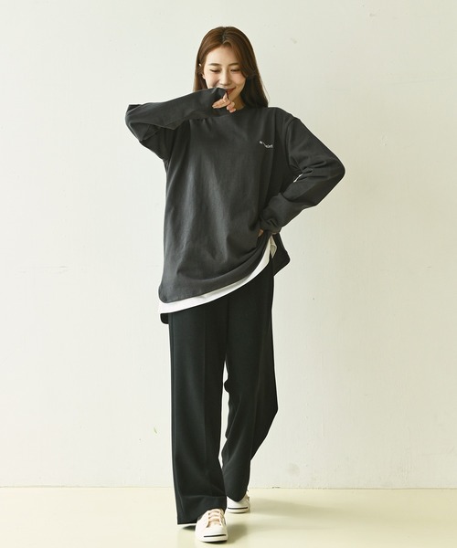 me+em select(ミームセレクト)の「レイヤード半袖T(Tシャツ/カットソー・レディース・アイボリー/ブラック・SMALL/MEDIUM/LARGE)」の22枚目の写真