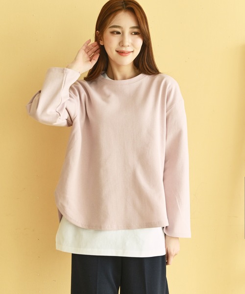 me+em select(ミームセレクト)の「レイヤード半袖T(Tシャツ/カットソー・レディース・アイボリー/ブラック・SMALL/MEDIUM/LARGE)」の18枚目の写真