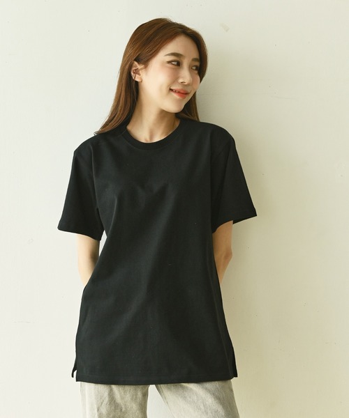 me+em select(ミームセレクト)の「レイヤード半袖T(Tシャツ/カットソー・レディース・アイボリー/ブラック・SMALL/MEDIUM/LARGE)」の14枚目の写真