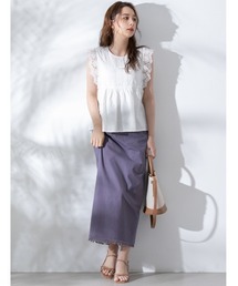 fifth | 裾フリンジ麻混タイトスカート(スカート)