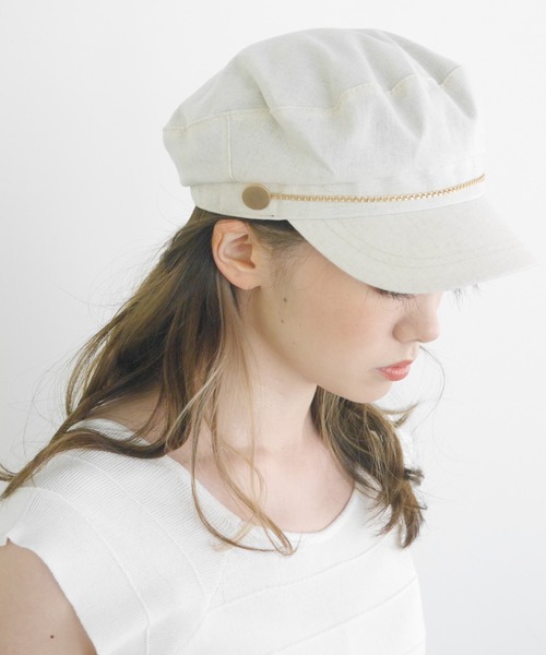 LIPSERVICE（リップサービス）の「チェーンマリンキャスケット（キャスケット・レディース・ブラック/アイボリー・FREE）」の2枚目の写真