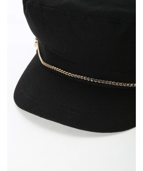 LIPSERVICE（リップサービス）の「チェーンマリンキャスケット（キャスケット・レディース・ブラック/アイボリー・FREE）」の10枚目の写真