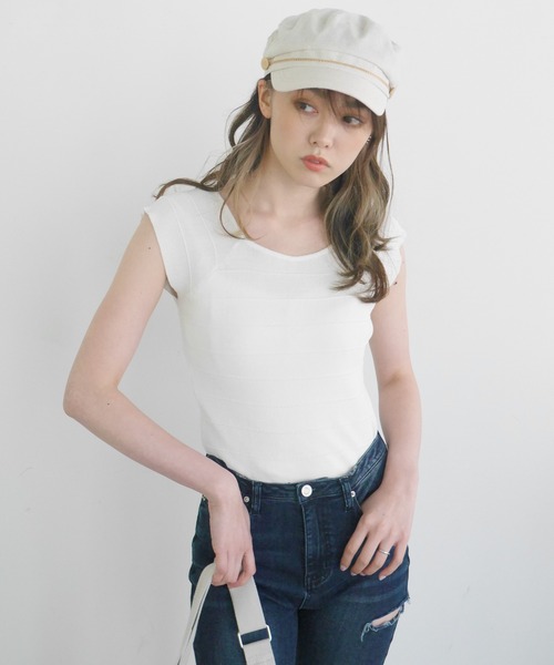 LIPSERVICE（リップサービス）の「チェーンマリンキャスケット（キャスケット・レディース・ブラック/アイボリー・FREE）」の3枚目の写真