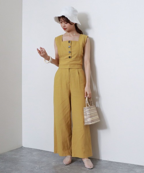 archives(アルシーヴ)の「【setupにも】脇ベルトタックパンツ(その他パンツ・レディース・マスタード/アイボリー/ブラウン/パープル・MEDIUM)」の9枚目の写真