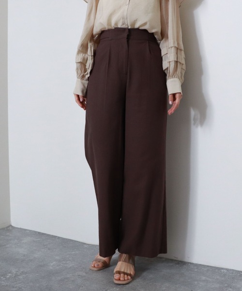 archives(アルシーヴ)の「【setupにも】脇ベルトタックパンツ(その他パンツ・レディース・マスタード/アイボリー/ブラウン/パープル・MEDIUM)」の14枚目の写真