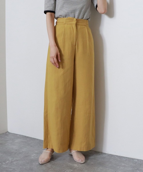 archives(アルシーヴ)の「【setupにも】脇ベルトタックパンツ(その他パンツ・レディース・マスタード/アイボリー/ブラウン/パープル・MEDIUM)」の10枚目の写真