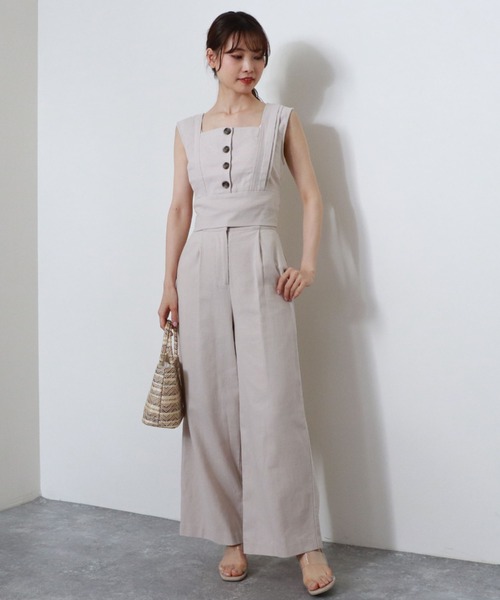 archives(アルシーヴ)の「【setupにも】脇ベルトタックパンツ(その他パンツ・レディース・マスタード/アイボリー/ブラウン/パープル・MEDIUM)」の5枚目の写真