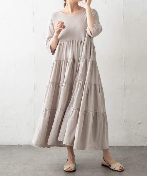 PUAL CE CIN（ピュアルセシン）の「ティアードワンピース