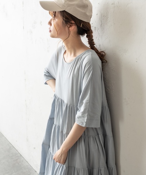PUAL CE CIN（ピュアルセシン）の「ティアードワンピース