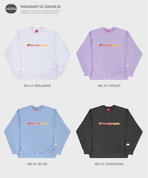 Paragraph(パラグラフ)の「『paragraph/パラグラフ』PRINTING MTM/プレイング スウェットシャツトレーナー(スウェット・メンズ・チャコールグレー/ライトグレー/ブルー/パープル・FREE)」の6枚目の写真