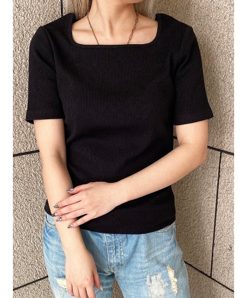 Way ワンウェイ のファッション テレコスクエアトップス Tシャツ カットソー One Oneway セール