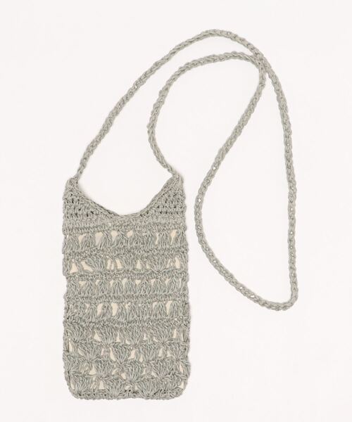 Right-on（ライトオン）の「【HONEYSUCKLE ROSE】手編みミニショルダーバッグ（ショルダーバッグ・レディース・パープル/グリーン/ベージュ・ONE SIZE）」の2枚目の写真