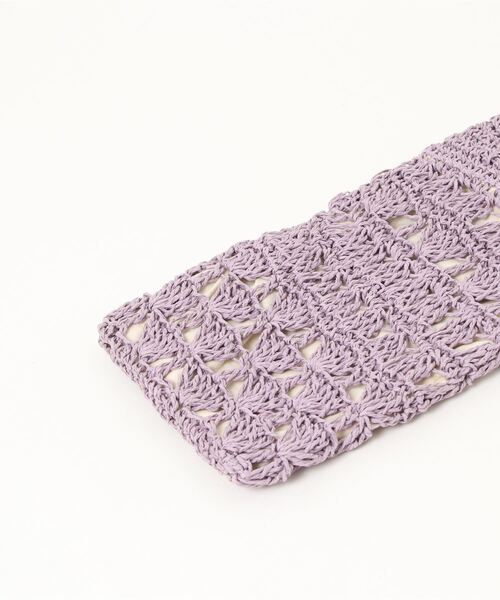 Right-on（ライトオン）の「【HONEYSUCKLE ROSE】手編みミニショルダーバッグ（ショルダーバッグ・レディース・パープル/グリーン/ベージュ・ONE SIZE）」の6枚目の写真