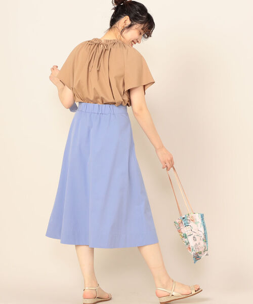 NOLLEY’S(ノーリーズ)の「コンパクトツイルフレアラップスカート(スカート・レディース・オフホワイト/サックスブルー/イエロー・38/36)」の22枚目の写真