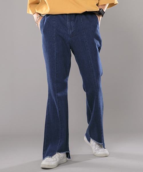 kutir(クティール)の「カットオフスリムフレアデニムパンツ(デニムパンツ・メンズ・ライトブルー/ブラック/インディゴブルー・SMALL/MEDIUM/LARGE)」の15枚目の写真