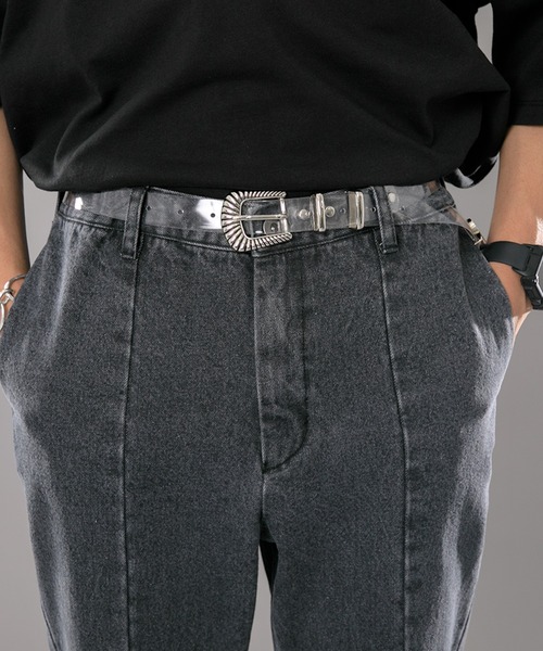 kutir(クティール)の「カットオフスリムフレアデニムパンツ(デニムパンツ・メンズ・ライトブルー/ブラック/インディゴブルー・SMALL/MEDIUM/LARGE)」の4枚目の写真