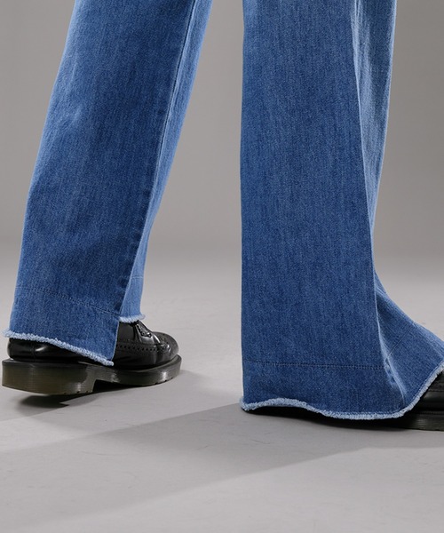 kutir(クティール)の「カットオフスリムフレアデニムパンツ(デニムパンツ・メンズ・ライトブルー/ブラック/インディゴブルー・SMALL/MEDIUM/LARGE)」の18枚目の写真