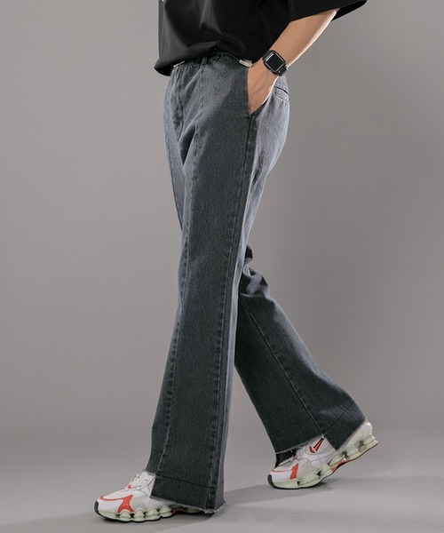 kutir(クティール)の「カットオフスリムフレアデニムパンツ(デニムパンツ・メンズ・ライトブルー/ブラック/インディゴブルー・SMALL/MEDIUM/LARGE)」の16枚目の写真