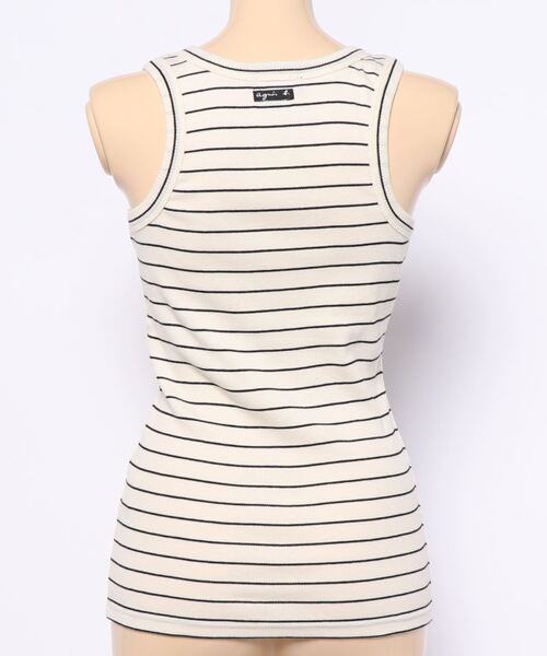 agnes b.(アニエスベー)の「JGA6 TS ボーダーリブタンクトップ(タンクトップ・レディース・ブラック/ホワイト・2/1/3)」の4枚目の写真