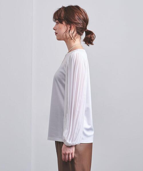 UNITED ARROWS（ユナイテッドアローズ）の「UBC CFN COMBI プリーツスリーブ プルオーバー†◆（Tシャツ/カットソー・レディース・ホワイト/ブラック/ロイヤルブルー・FREE）」の13枚目の写真