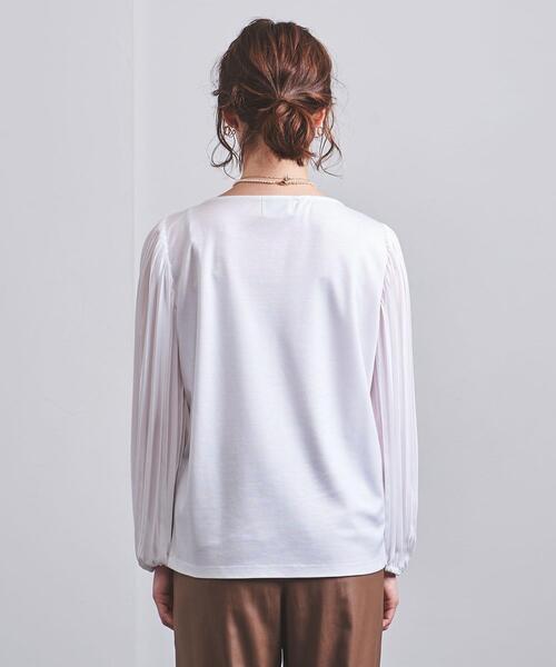 UNITED ARROWS（ユナイテッドアローズ）の「UBC CFN COMBI プリーツスリーブ プルオーバー†◆（Tシャツ/カットソー・レディース・ホワイト/ブラック/ロイヤルブルー・FREE）」の14枚目の写真