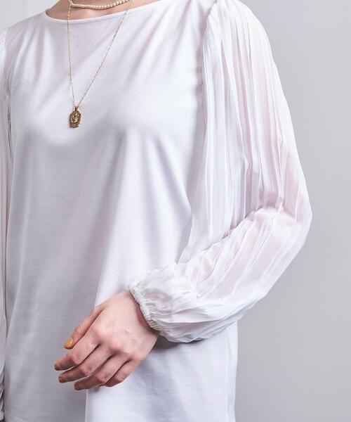 UNITED ARROWS（ユナイテッドアローズ）の「UBC CFN COMBI プリーツスリーブ プルオーバー†◆（Tシャツ/カットソー・レディース・ホワイト/ブラック/ロイヤルブルー・FREE）」の17枚目の写真