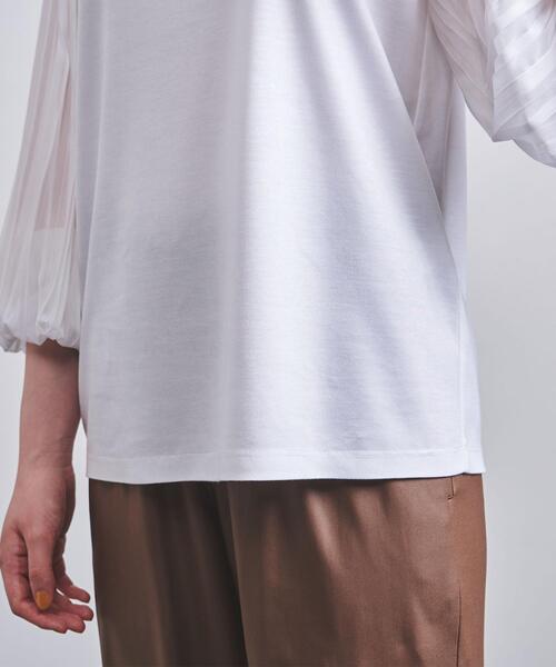 UNITED ARROWS（ユナイテッドアローズ）の「UBC CFN COMBI プリーツスリーブ プルオーバー†◆（Tシャツ/カットソー・レディース・ホワイト/ブラック/ロイヤルブルー・FREE）」の18枚目の写真