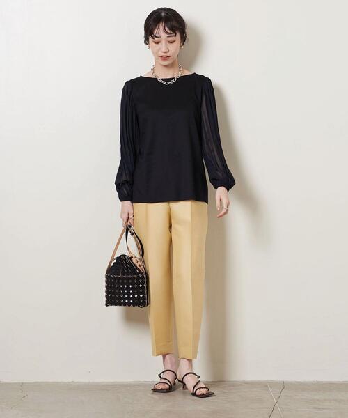 UNITED ARROWS（ユナイテッドアローズ）の「UBC CFN COMBI プリーツスリーブ プルオーバー†◆（Tシャツ/カットソー・レディース・ホワイト/ブラック/ロイヤルブルー・FREE）」の6枚目の写真