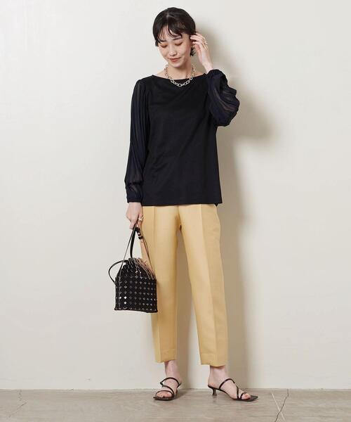 UNITED ARROWS（ユナイテッドアローズ）の「UBC CFN COMBI プリーツスリーブ プルオーバー†◆（Tシャツ/カットソー・レディース・ホワイト/ブラック/ロイヤルブルー・FREE）」の7枚目の写真