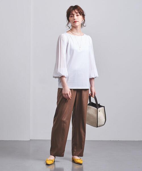 UNITED ARROWS（ユナイテッドアローズ）の「UBC CFN COMBI プリーツスリーブ プルオーバー†◆（Tシャツ/カットソー・レディース・ホワイト/ブラック/ロイヤルブルー・FREE）」の20枚目の写真